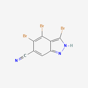 molecular formula C8H2Br3N3 B1360858 3,4,5-tribromo-2H-indazole-6-carbonitrile CAS No. 1000342-54-0