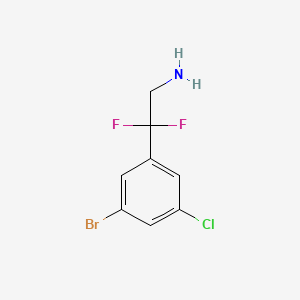 2-(3-Bromo-5-chlorophenyl)-2,2-difluoroethan-1-amine