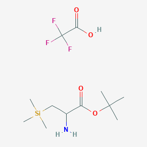 molecular formula C12H24F3NO4Si B13608589 Tert-butyl2-amino-3-(trimethylsilyl)propanoate,trifluoroaceticacid 