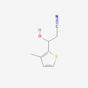 3-Hydroxy-3-(3-methylthiophen-2-yl)propanenitrile