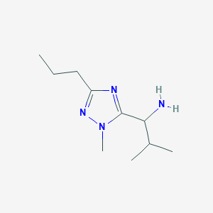 2-Methyl-1-(1-methyl-3-propyl-1h-1,2,4-triazol-5-yl)propan-1-amine