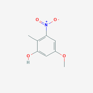 molecular formula C8H9NO4 B1360864 5-Methoxy-2-methyl-3-nitrophenol CAS No. 859821-10-6