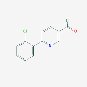 molecular formula C12H8ClNO B1360871 6-(2-Chlorophenyl)-3-pyridinecarbaldehyde CAS No. 898404-60-9