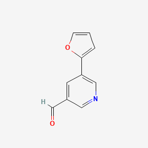 molecular formula C10H7NO2 B1360874 5-(呋喃-2-基)烟醛 CAS No. 887973-61-7