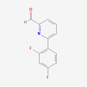 molecular formula C12H7F2NO B1360876 6-(2,4-Difluorophenyl)pyridine-2-carbaldehyde CAS No. 887979-81-9