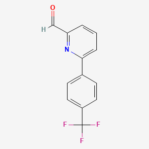 molecular formula C13H8F3NO B1360877 6-(4-(Trifluoromethyl)phenyl)picolinaldehyde CAS No. 638214-10-5