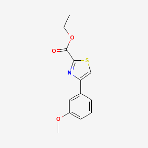 molecular formula C13H13NO3S B1360878 4-(3-甲氧基苯基)噻唑-2-羧酸乙酯 CAS No. 886366-81-0