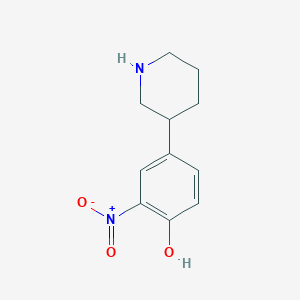 2-Nitro-4-piperidin-3-ylphenol