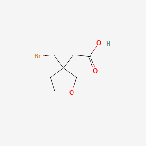 2-[3-(Bromomethyl)oxolan-3-yl]aceticacid