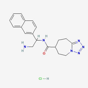 N-[2-amino-1-(naphthalen-2-yl)ethyl]-5H,6H,7H,8H,9H-[1,2,3,4]tetrazolo[1,5-a]azepine-7-carboxamide hydrochloride