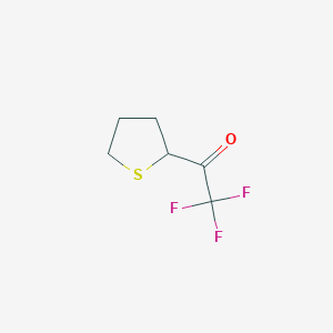 molecular formula C6H7F3OS B13609038 2,2,2-Trifluoro-1-(tetrahydrothiophen-2-yl)ethan-1-one 