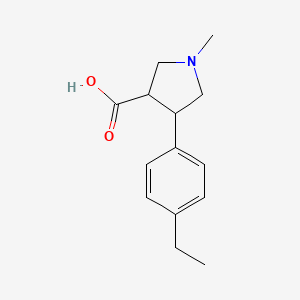 4-(4-Ethylphenyl)-1-methylpyrrolidine-3-carboxylic acid