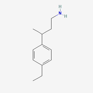 molecular formula C12H19N B13609088 3-(4-Ethylphenyl)butan-1-amine CAS No. 38247-53-9