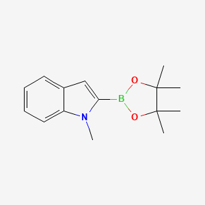 molecular formula C15H20BNO2 B1360916 1-甲基-2-(4,4,5,5-四甲基-1,3,2-二氧杂硼环-2-基)-1H-吲哚 CAS No. 596819-10-2