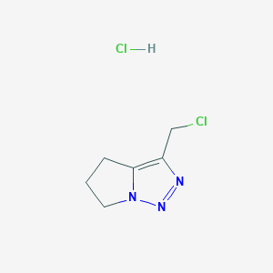 3-(chloromethyl)-4H,5H,6H-pyrrolo[1,2-c][1,2,3]triazolehydrochloride