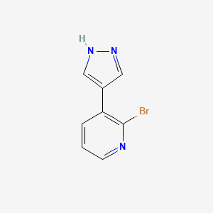 molecular formula C8H6BrN3 B13609182 2-bromo-3-(1H-pyrazol-4-yl)pyridine 