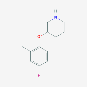 molecular formula C12H16FNO B1360924 3-(4-Fluoro-2-methylphenoxy)piperidine CAS No. 946759-56-4