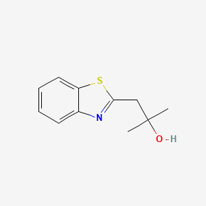 molecular formula C11H13NOS B13609240 1-(Benzo[d]thiazol-2-yl)-2-methylpropan-2-ol 