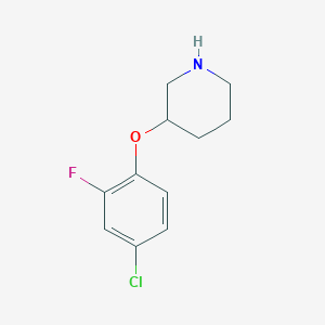 molecular formula C11H13ClFNO B1360926 3-(4-Chloro-2-fluorophenoxy)piperidine CAS No. 946726-21-2