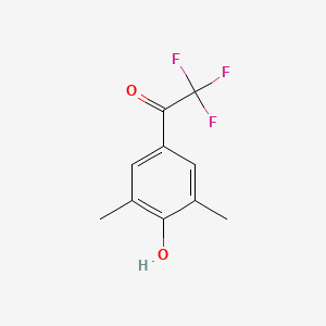 molecular formula C10H9F3O2 B13609269 2,2,2-Trifluoro-1-(4-hydroxy-3,5-dimethylphenyl)ethan-1-one 