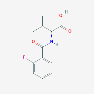 molecular formula C12H14FNO3 B13609291 (2-Fluorobenzoyl)-D-valine 