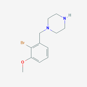 1-[(2-Bromo-3-methoxyphenyl)methyl]piperazine