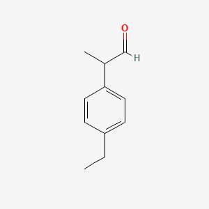 molecular formula C11H14O B13609319 2-(4-Ethylphenyl)propanal 