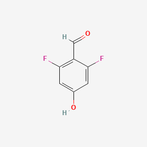 molecular formula C7H4F2O2 B1360932 2,6-Difluoro-4-hydroxybenzaldehyde CAS No. 532967-21-8
