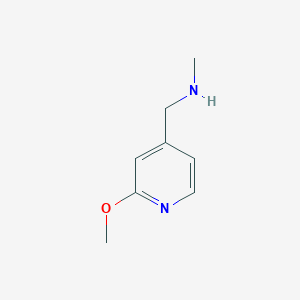 molecular formula C8H12N2O B13609352 1-(2-Methoxypyridin-4-YL)-N-methylmethanamine 