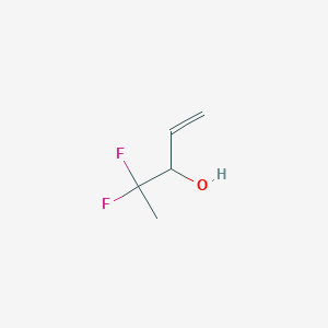 molecular formula C5H8F2O B13609358 4,4-Difluoropent-1-en-3-ol 