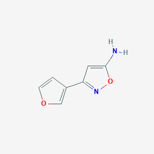 molecular formula C7H6N2O2 B13609411 3-(Furan-3-yl)isoxazol-5-amine CAS No. 1021245-77-1