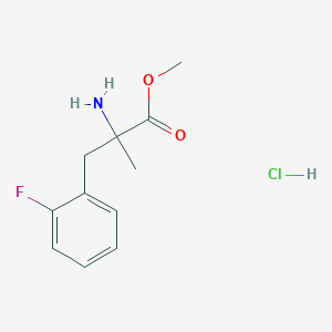 molecular formula C11H15ClFNO2 B13609442 Methyl2-amino-3-(2-fluorophenyl)-2-methylpropanoatehydrochloride 