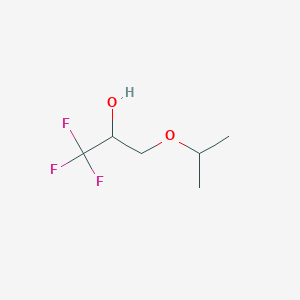 molecular formula C6H11F3O2 B13609450 1,1,1-Trifluoro-3-isopropoxypropan-2-ol 