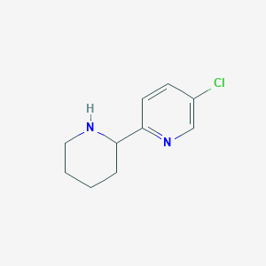 molecular formula C10H13ClN2 B13609479 5-Chloro-2-(piperidin-2-yl)pyridine 