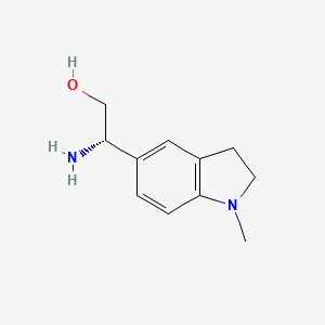 molecular formula C11H16N2O B13609509 (S)-2-Amino-2-(1-methylindolin-5-yl)ethan-1-ol 