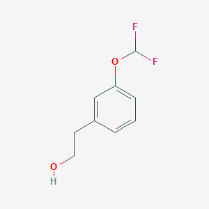 molecular formula C9H10F2O2 B13609527 2-[3-(Difluoromethoxy)phenyl]ethan-1-ol 