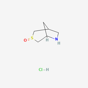 molecular formula C6H12ClNOS B13609532 3lambda4-Thia-6-azabicyclo[3.2.1]octan-3-onehydrochloride 