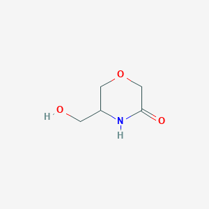 molecular formula C5H9NO3 B1360954 5-(羟甲基)吗啉-3-酮 CAS No. 1073338-64-3