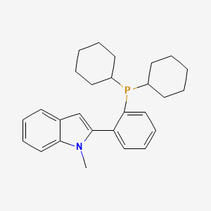 molecular formula C27H34NP B1360955 2-(2-(Dicyclohexylphosphino)phenyl)-1-methyl-1H-indole CAS No. 1067883-58-2
