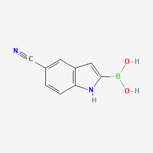 molecular formula C9H7BN2O2 B1360956 (5-cyano-1H-indol-2-yl)boronic acid CAS No. 871329-64-5
