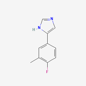 molecular formula C10H9FN2 B13609560 4-(4-fluoro-3-methylphenyl)-1H-imidazole 