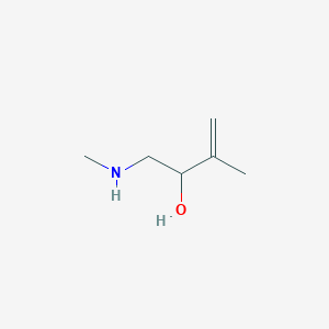 molecular formula C6H13NO B13609608 3-Methyl-1-(methylamino)but-3-en-2-ol 