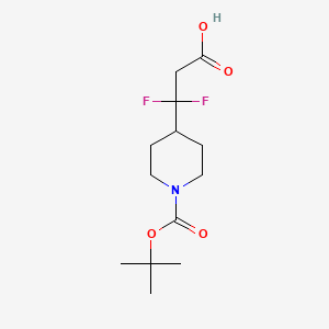 3-{1-[(Tert-butoxy)carbonyl]piperidin-4-yl}-3,3-difluoropropanoic acid