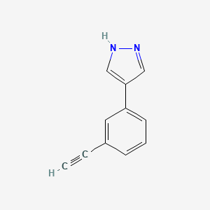 molecular formula C11H8N2 B13609651 4-(3-ethynylphenyl)-1H-pyrazole 