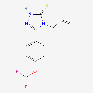 molecular formula C12H11F2N3OS B1360968 4-allyl-5-[4-(difluoromethoxy)phenyl]-4H-1,2,4-triazole-3-thiol CAS No. 861440-09-7