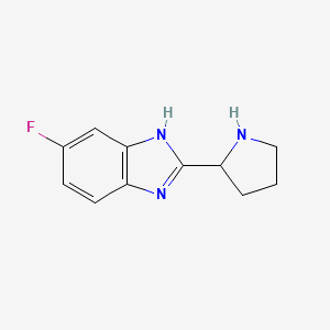 B1360970 5-Fluoro-2-pyrrolidin-2-yl-1H-benzoimidazole CAS No. 885277-90-7