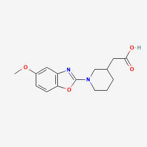 molecular formula C15H18N2O4 B1360971 [1-(5-Methoxy-1,3-benzoxazol-2-yl)piperidin-3-yl]acetic acid CAS No. 1035840-84-6