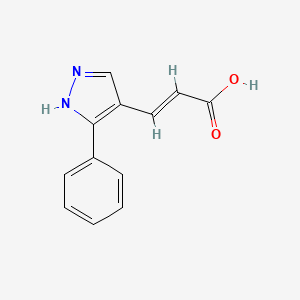 3-(3-Phenyl-1H-pyrazol-4-yl)acrylic acid