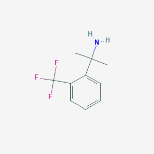 molecular formula C10H12F3N B13609790 2-(2-(Trifluoromethyl)phenyl)propan-2-amine 