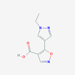 5-(1-Ethyl-1h-pyrazol-4-yl)-1,2-oxazole-4-carboxylic acid